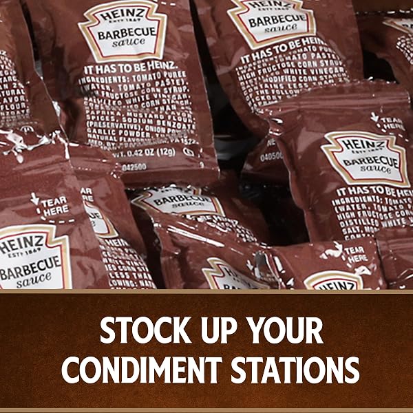 HEINZ BBQ SAUCE SINGLE SERVE PACKET (0.4 OZ PACKETS, PACK OF 200)