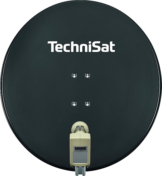 TechniSat SATMAN 850 PLUS Satellitenschüssel (85 cm Sat Anlage mit Masthalterung und 40mm Quattro-LNB (Multischalter wird ben