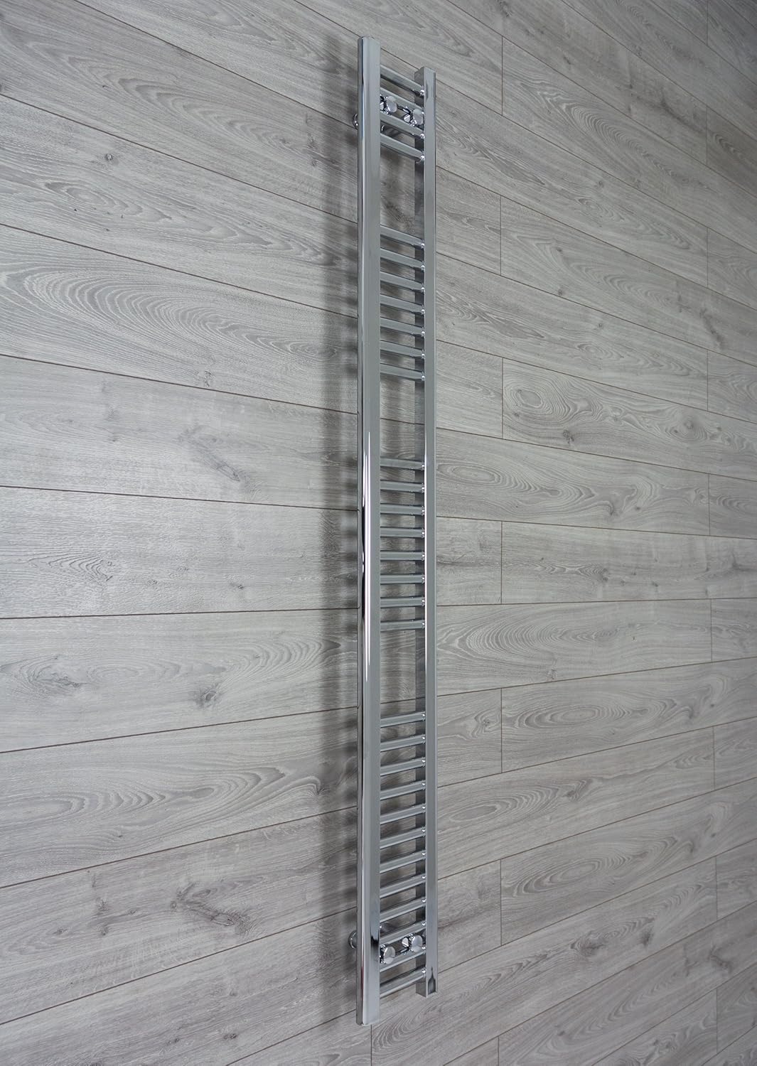 200mm wide x 1800mm high Small Narrow Heated Towel Rail Straight Flat