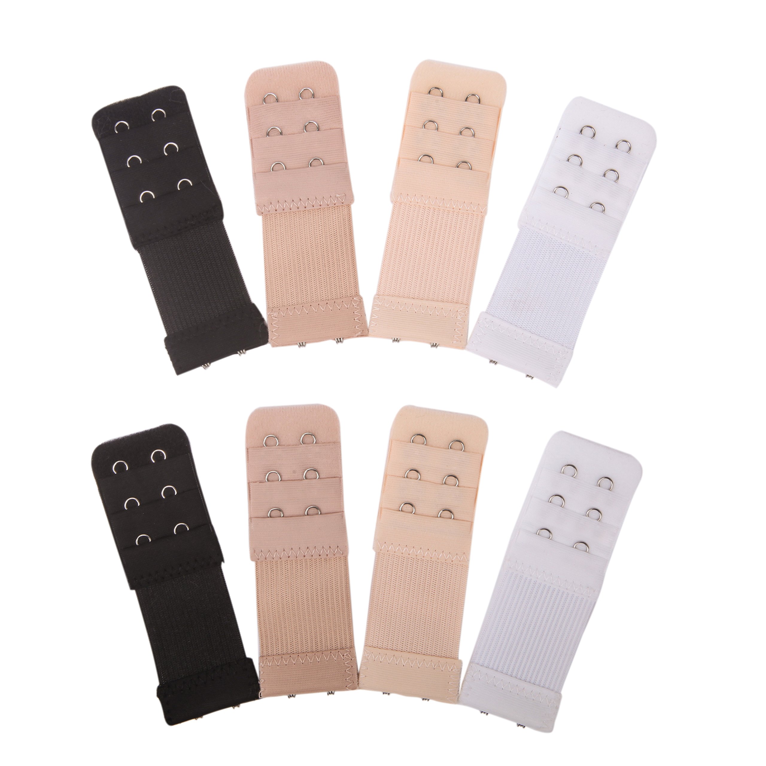 17 pcs Assorted Colors Women 2Hook 3 Rows Spacing Bra