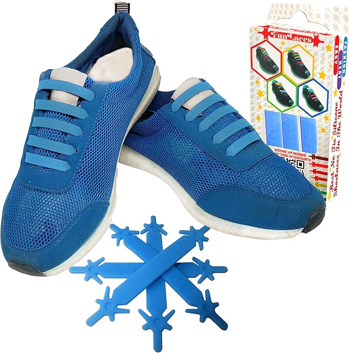 SILICONE LACES Elastic No Tie Shoelaces with Special Design to Easy