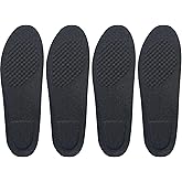Geyoga 0.4 Inch 4 Pcs Left Full Length Insoles Balancer Leg Length Discrepancy Insoles and Additional Cushion Pad, Heel Lift for Leg Length Discrepancy, Black