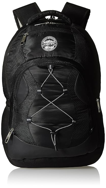 Gear 32 ltrs Black and Silver Laptop Backpack (LBP00UBT50137)