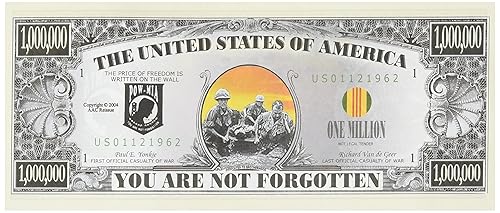 Set of 10 Bills-POW/MIA Memorial Million Dollar Bill in Oman