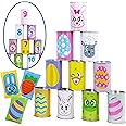 JOYIN 13 Pcs Easter Carnival Bean Bag Toss Knockdown Can Game Set for Kids Adults Holiday Outdoor Yard Easter Egg Hunt Birthday Party Games, Carnival Games