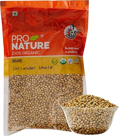 Pro Nature 100% Organic Coriander Whole, 200g