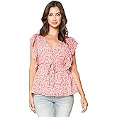 Sugar Lips Women's Somebody to Love Floral Ruffle Top