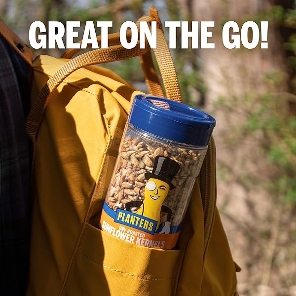 PLANTERS POP & POUR DRY ROASTED SUNFLOWER KERNELS 5.85 OZ JAR – PORTABLE SNACK FOR EASY SNACKING – ALTERNATIVE TO SUNFLOWER SEEDS – GREAT AFTER SCHOOL SNACK OR MOVIE SNACKS – KOSHER