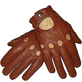 Genuine Leather Gloves for Men (Cognac, Large)