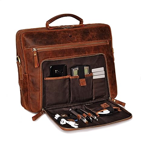 Donbolso Laptoptasche San Francisco 15,6 Zoll Leder I Umhängetasche für Laptop I Aktentasche für Notebook I Tasche für Damen 