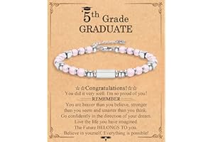 FIEEFX Gifts for Girls, Graduation Back to School First Day of School Gifts Bracelets for Daughter Granddaughter Niece Sister with Inspirational Card