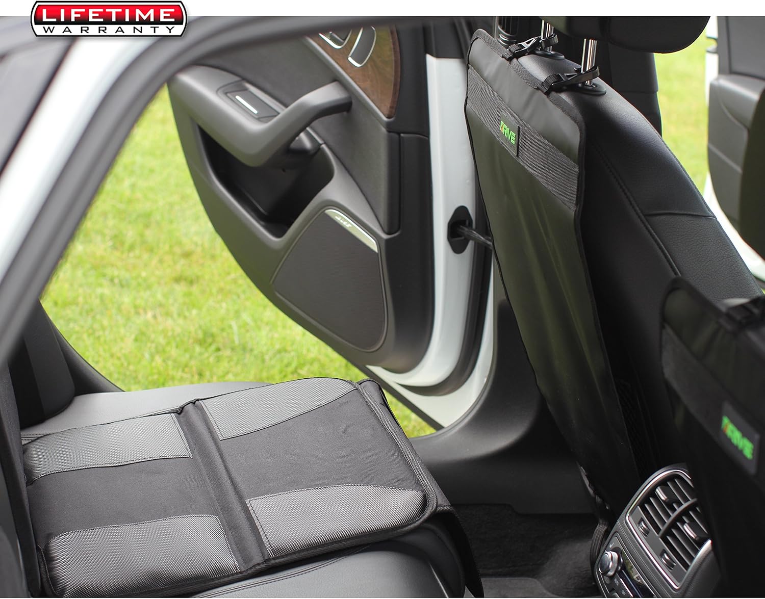 Drive Auto Products Kick Mats - Pack of 2, Heavy-Duty, Reversible Backseat Protector Mats, Black, 2-Pack - Image 4