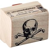 Stamps by Impression Skull and Crossbones Rubber Stamp - .75" x 1"