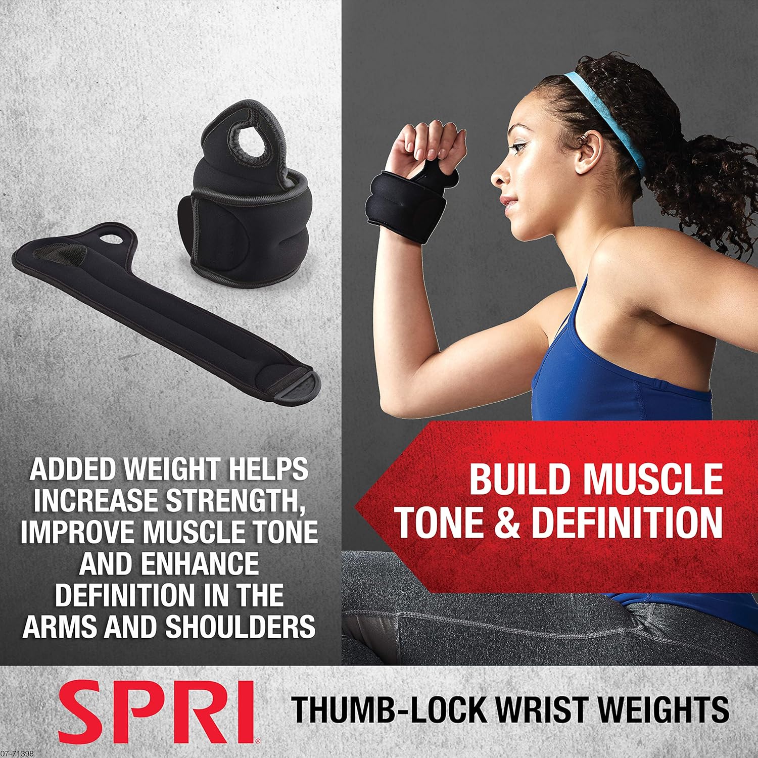 SPRI Wrist Weights Thumblock Arm Weights Set for Women & Men (4lb Set - Two 2lb Weights) : Sports & Outdoors