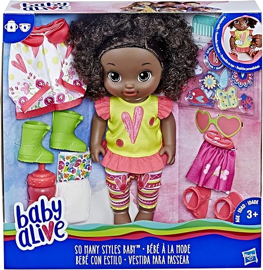 baby alive black curly hair
