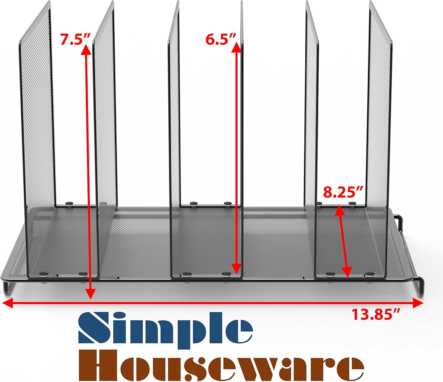 2 Pack- SimpleHouseware 5 Section File Sorter Organizer : Office Products