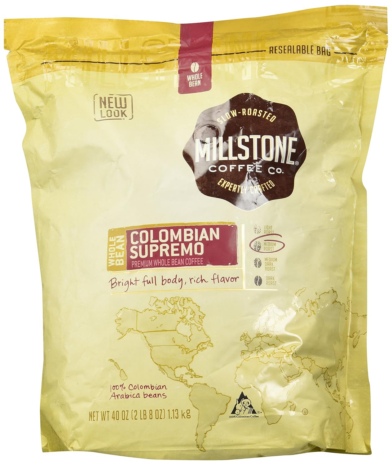Millstone Whole Bean Medium Roast Colombian Supremo Coffee
