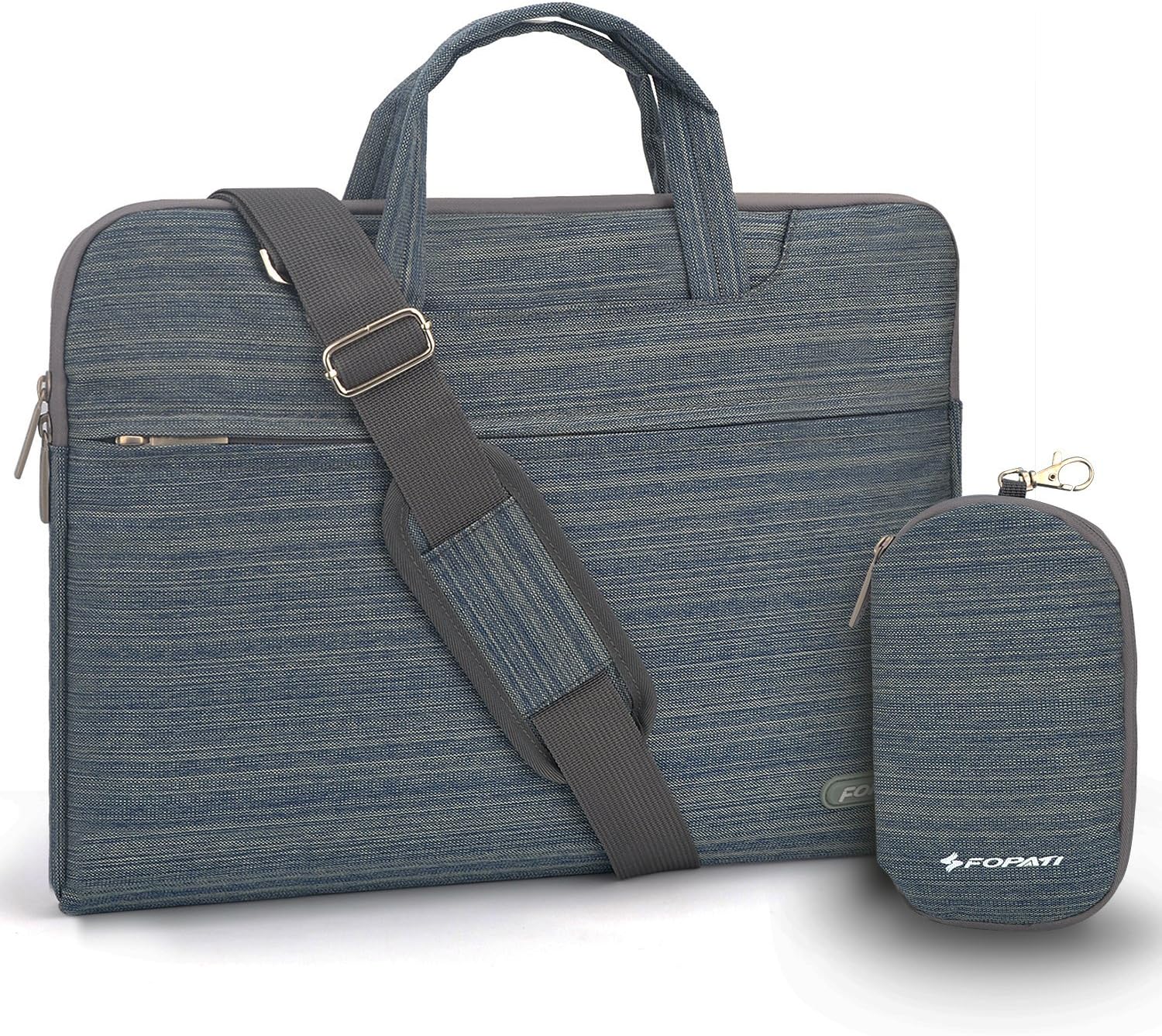 YOUPECK Water Repellent 10 11 11.6 Inch Tablet Laptop Shoulder Bag for MacBook Air 11 12, Surface Pro, iPad Polyester Protective Messenger Briefcase Men Women Carrying Handbag Sleeve Case, Demin Blue