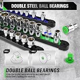 SWANLAKE GARDEN TOOLS 9-Piece Socket Organizer Set 1/4 3/8 1/2 Inch Rotatable view 5