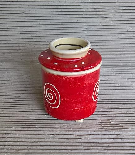 kleine französische Wasserbutterdose für 125g Butter in rouge Wassergekühlte Dose