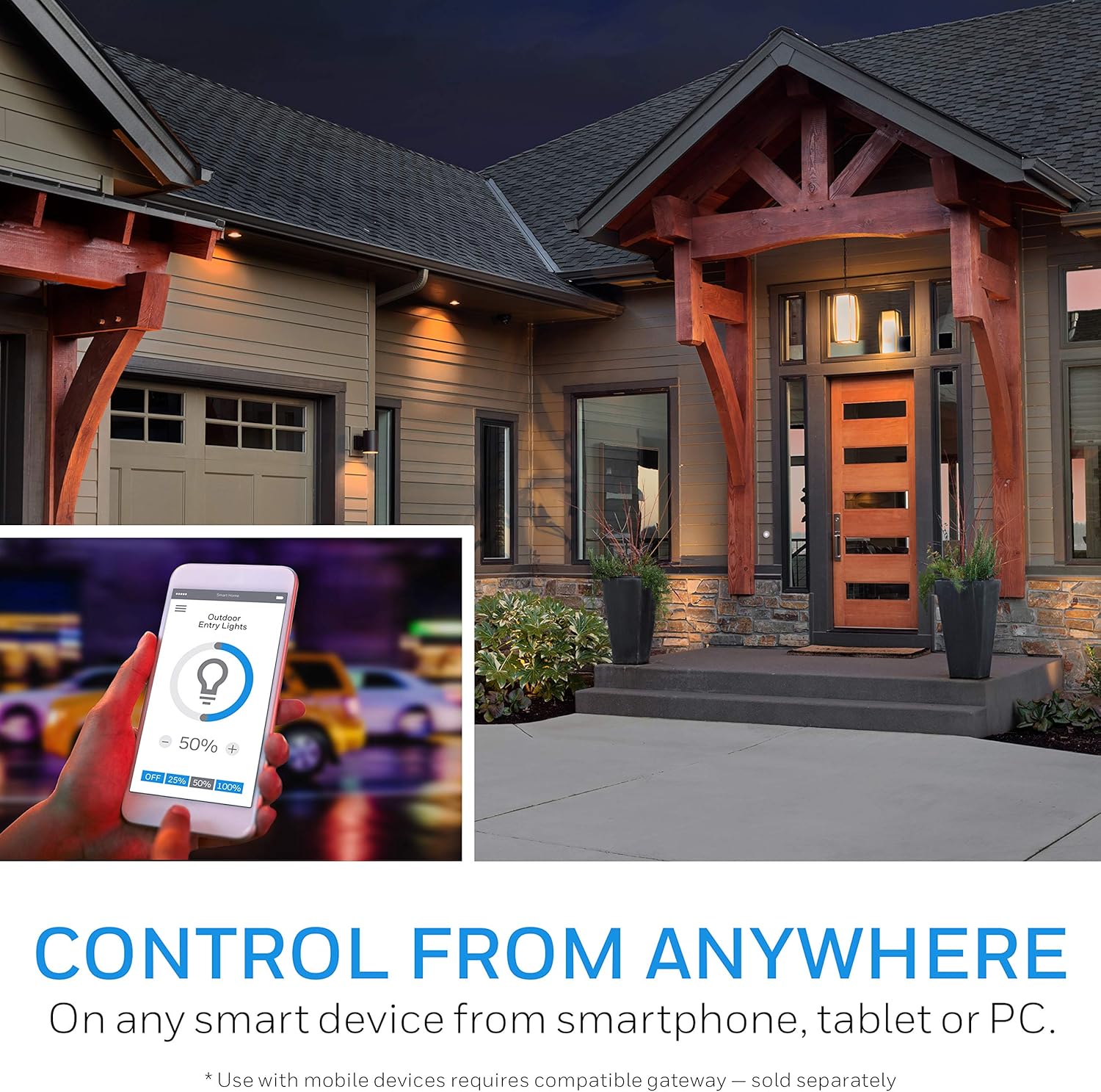 Honeywell UltraPro Add Smart Lighting Controls ONLY | NOT A STANDALONE Switch | White & Almond Paddles | for 3 4 & 5-Way Multi-Location Installations, 39350, White & Light Almond - - 
