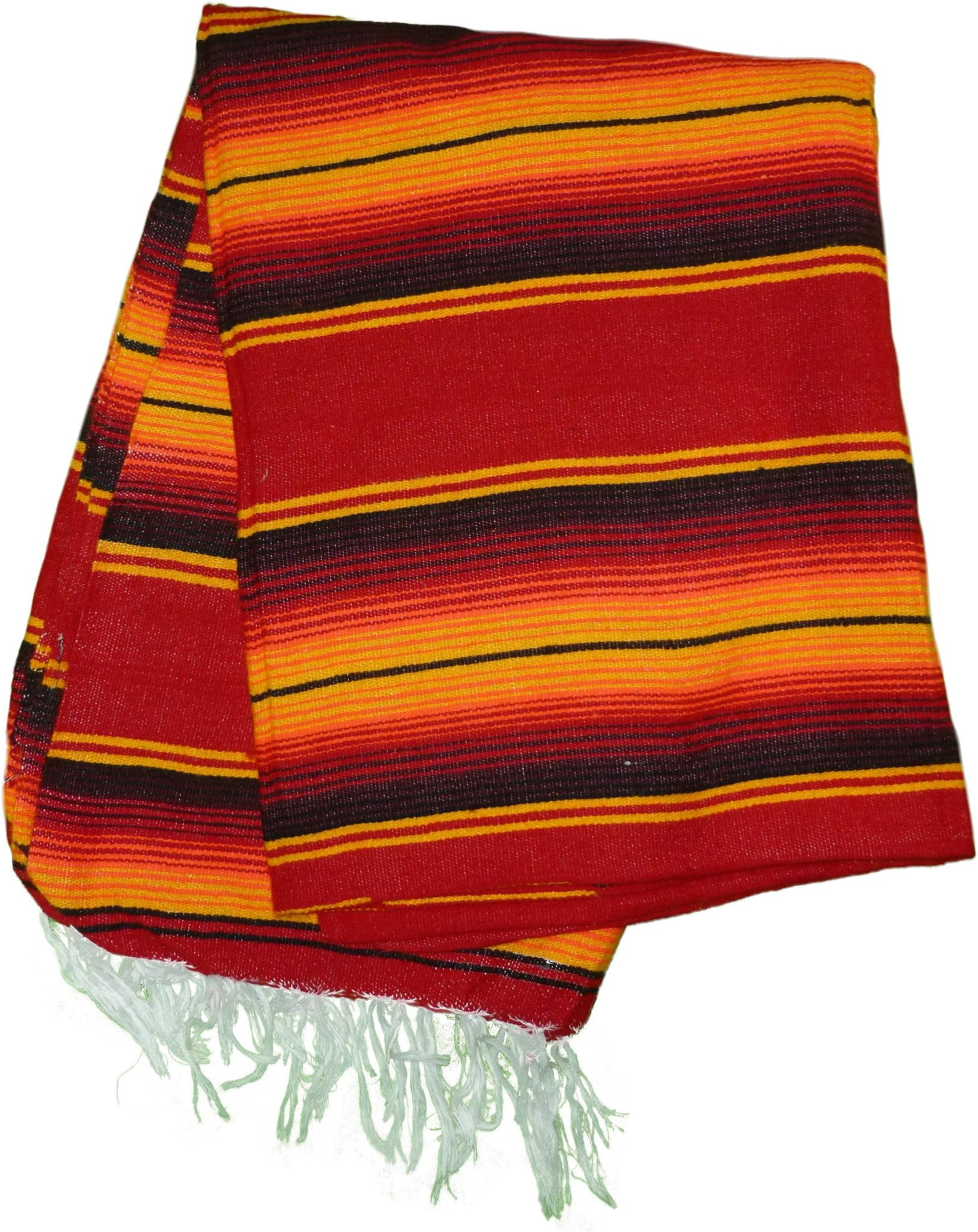 QueBaja Mexican Blanket Serape Sarape by Red
