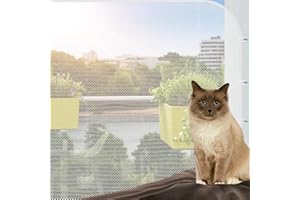 JUMXSRLE Cat Balcony Rail Net, 10x2.6Ft Anti Fall Netting PET Balcony Mesh Fence Net, Cat Safety Net Balcony Screen, Crib Stair Patios Balcony Railing Cover for Kids & Pets