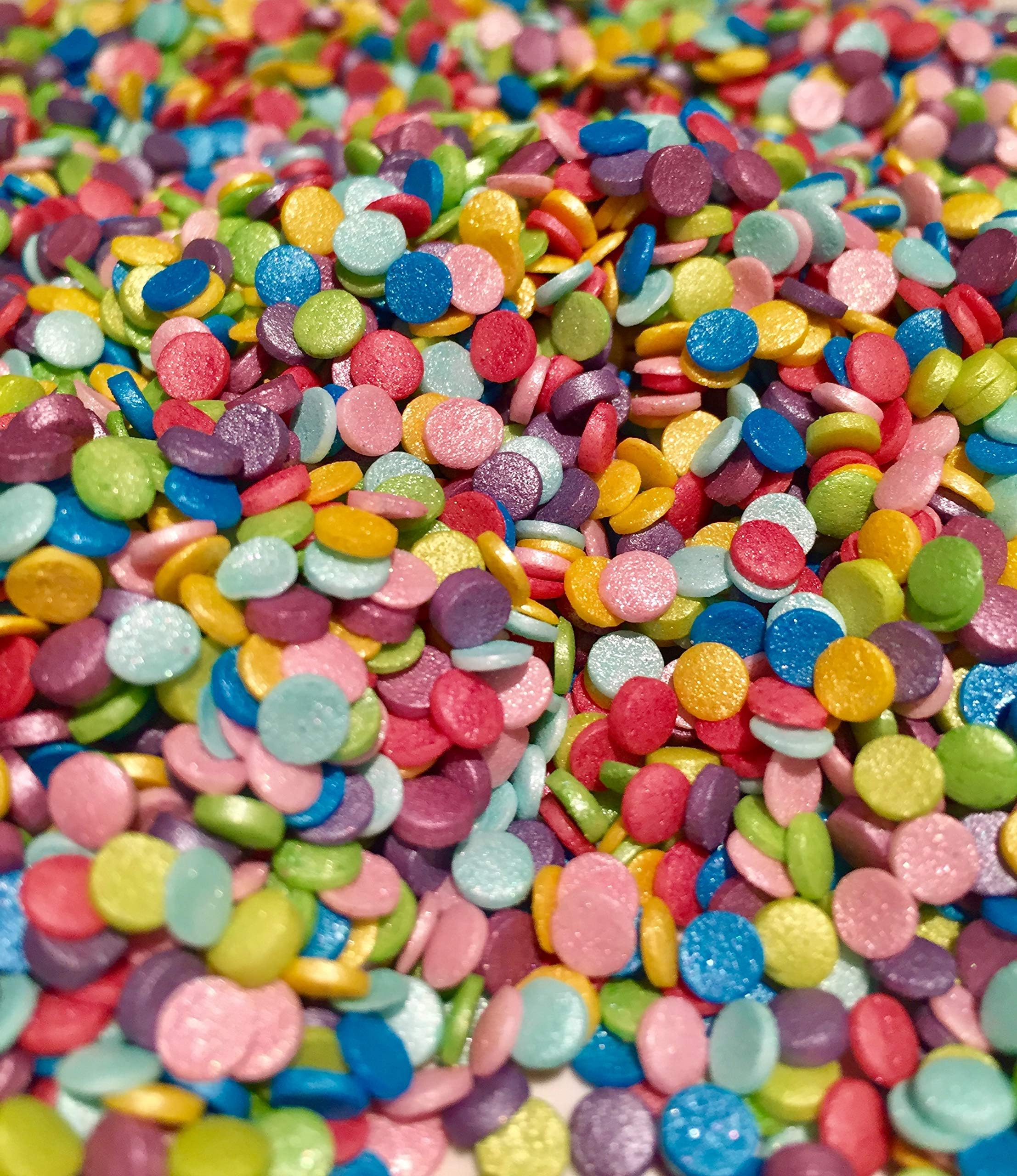 Glimmer Rainbow Confetti Edible Cake Cupcake Sprinkles Cake Decoration (120)