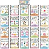 gisgfim 21Pcs Composition Reading Strategies Poster for Classroom | Back to School Bulletin Board Literacy Read Skills Posters for Elementary Middle High School Library Teacher Supplies