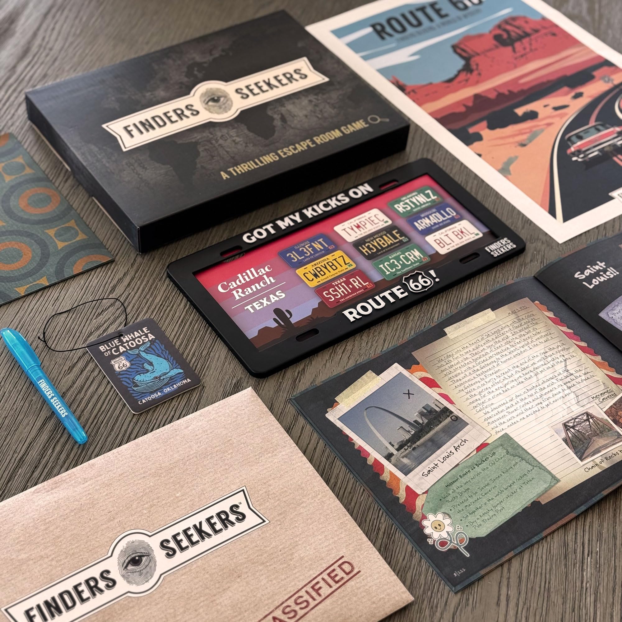 Finders Seekers Mystery Game | Route 66 Road to Riches – Be a Detective and Investigate an Unsolved case, Puzzle Game Like an Escape Room, for Date Night, Family Night or Solo.