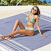 Genovega Oversized Giant Turkish Beach Towel Blanket Extra Large XXL Lightweight Quick Dry Sand Free Boho Throw Pool Cloud Sandrpoof Blankets Women Men Big Jumbo Wide 2 Person Size Blues