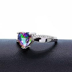 Uloveido White Gold Plated Love Heart Anniversary