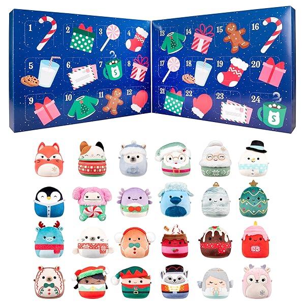 SQUISHMALLOWS ORIGINAL 24-DAY MICROMALLOWS HOLIDAY PLUSH ADVENT CALENDAR