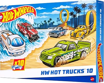 Hot Wheels 10-Pack Die-Cast Trucks 1:64 Assorted Styles HYM97