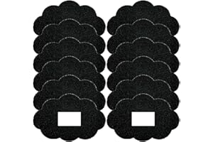 SHUREX 12-Pack Universal Stick-on Trash Can Odor Absorbing Filters, Activated Charcoal Purifying Deodorizer for Trash Cans, Compost Buckets, Countertop and Recycle Bins (Cloud)