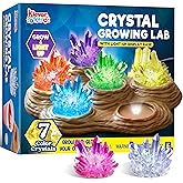 Klever Kits Crystal Growing Lab- 7 Color Crystal Growing Kit with Light-Up Base, Educational Toys Birthday Gift for Boys and Girls, Science Kits for Kids Ages 8-12 by Jova