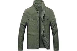 BULUWIE Denim Jacket Men,Men's Stretch Slim Fit Jean Jacket,Classic Ripped Trucker Denim Coat,Men Fashion Outdoor Jacket