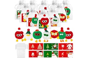 LieToi Christmas Kids Keychain Cards Gift - 24 Set Xmas Cute Chains Goodie Bags Fillers Christmas Holiday Party Favors Elementary Classroom Student Prizes Stocking Stuffers Carnival Events