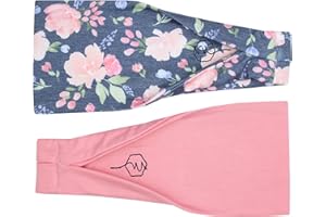 Maven Thread Headbands for Women - Wide Sports Headband for Running, Exercise, Gym, Athletic Workouts and Yoga, 4" Thick Non-Slip Sweatbands, 2Pack