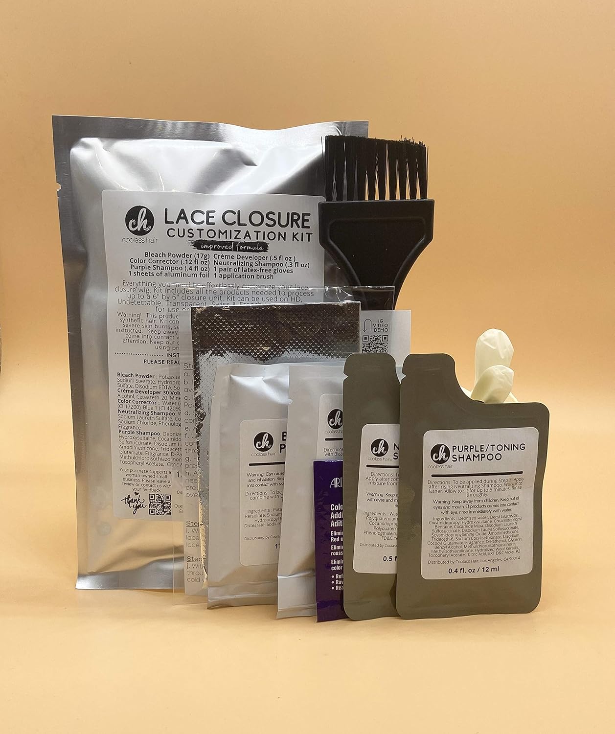 Lace wig knot bleaching kit Clearance