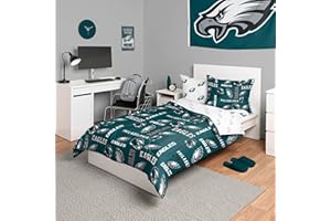 FOCO Unisex-Adult NFL Team Logo Bed in a Bag Comforter, Sheets, Pillow Cases Bedding 5-Piece Set