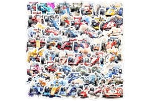 50 Pcs Race Car Stickers, Race Car Party Favors Vinyl Laptops Decals, Car Lover Gifts Waterproof Decor Sticker for Water Bott