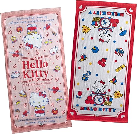 Amazon キティ ちゃん バスタオル 2枚 セット キャラクター グッズ 約1cm 60cm Cセット バスタオル ホーム キッチン オンライン通販