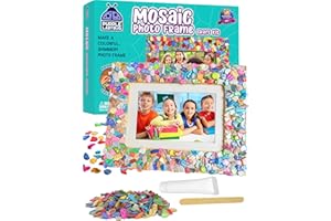 PURPLE LADYBUG DIY Mosaic Photo Frame Craft Kit for Kids - Fun Crafts for Girls 8-12 6-8, Great Christmas Gift for 7 8 9 10 11 12 Years Old Girl Birthday Tween & Teens - Fits 5"x7" 4"x6" Photos