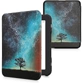 kwmobile Case Compatible with Barnes &amp; Noble Nook Glowlight 4 / 4e Case - eReader Cover - Cosmic Nature Blue/Grey/Black