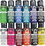 FolkArt Multi-Surface Paint Set (2 Ounce), PROMO830 No.1 (12-Pack)