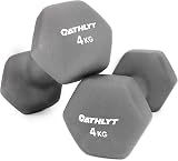 Athlyt Neoprene Dip Dumbbell Set 2 x 4kg Grey