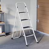 Home Vida 4 Step Ladder Heavy Duty Steel Folding 150kg White view 8