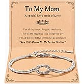 Tarsus Love Knot Mom Bracelet, Mom Birthday Valentines Mothers Day Christmas Jewelry Gifts for Mother Women