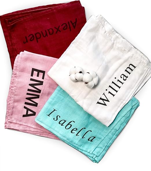 personalized muslin blanket